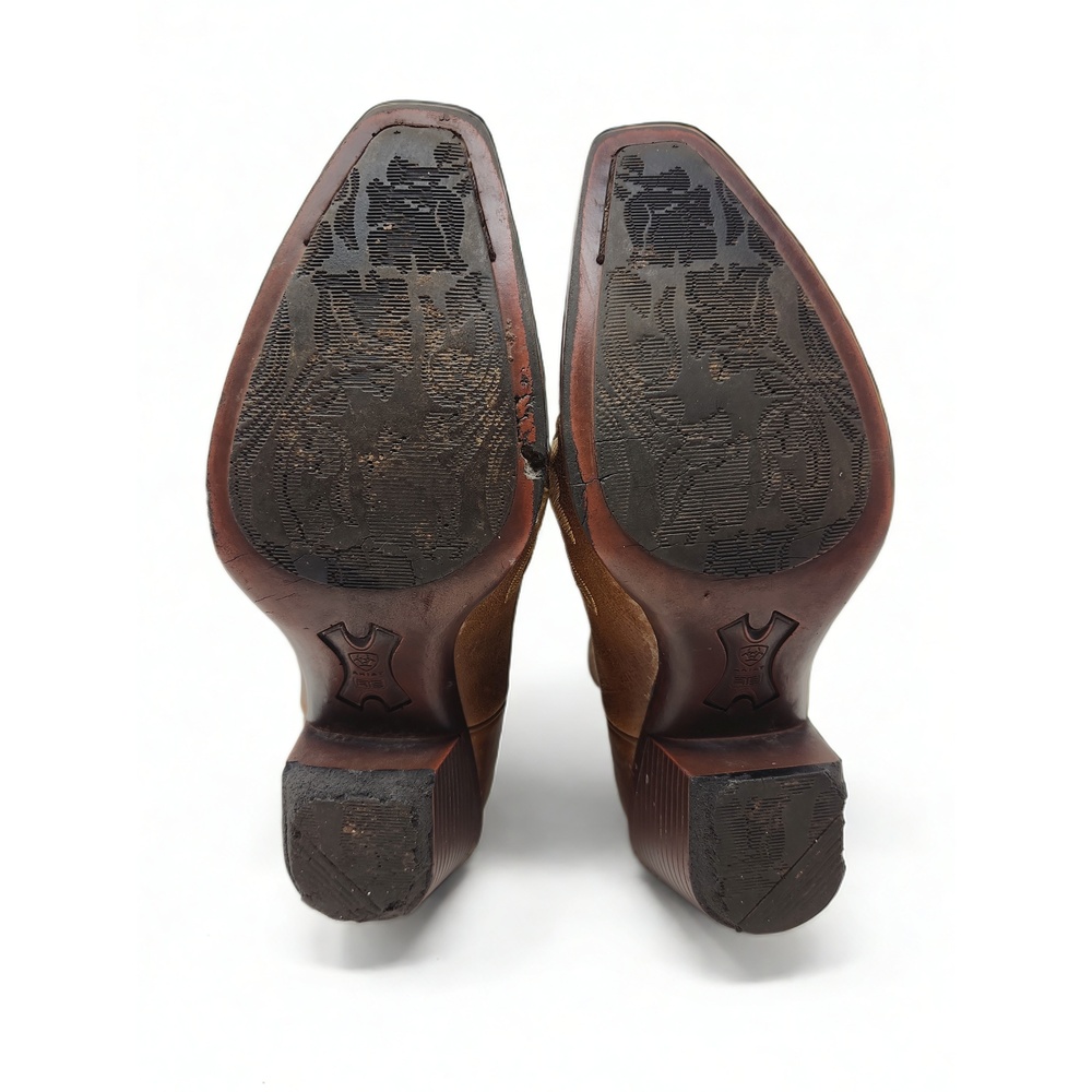 Ariat Unbridled Roxanne Western Cowboy Boots Womens 7B Leather Broad Square Toe - Picture 8 of 10